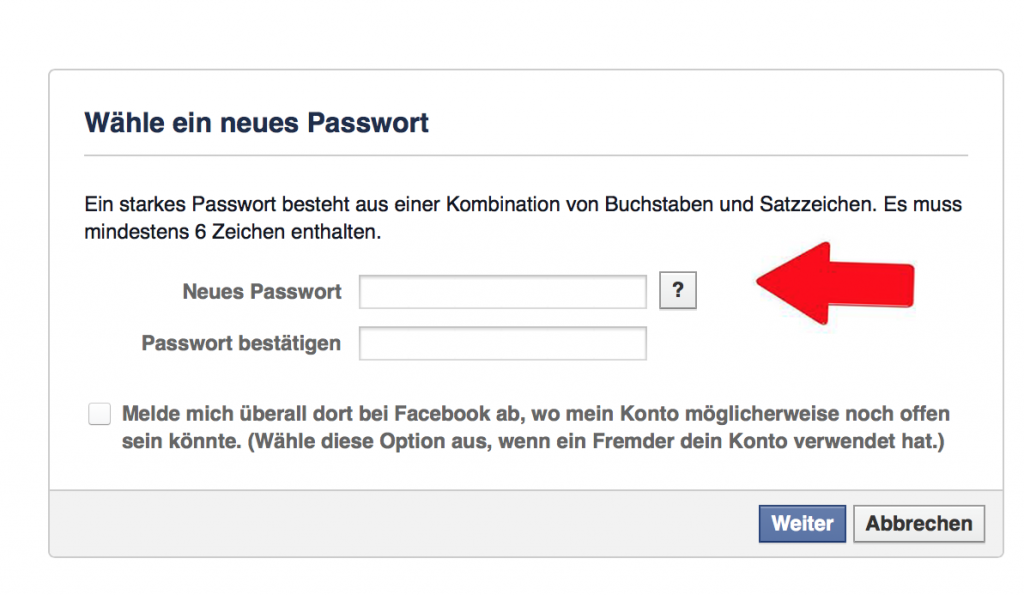 4 Facebook Passwort vergessen