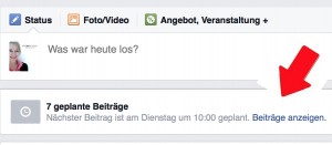 Facebook: Hier finden Sie geplante Seitenbeiträge finden